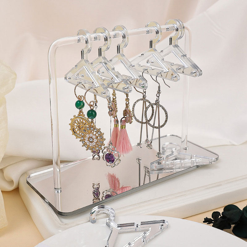 Acryl Kleiderbügel-Stil Ohrring Aufbewahrungsdisplay-Ständer (8 Haken)