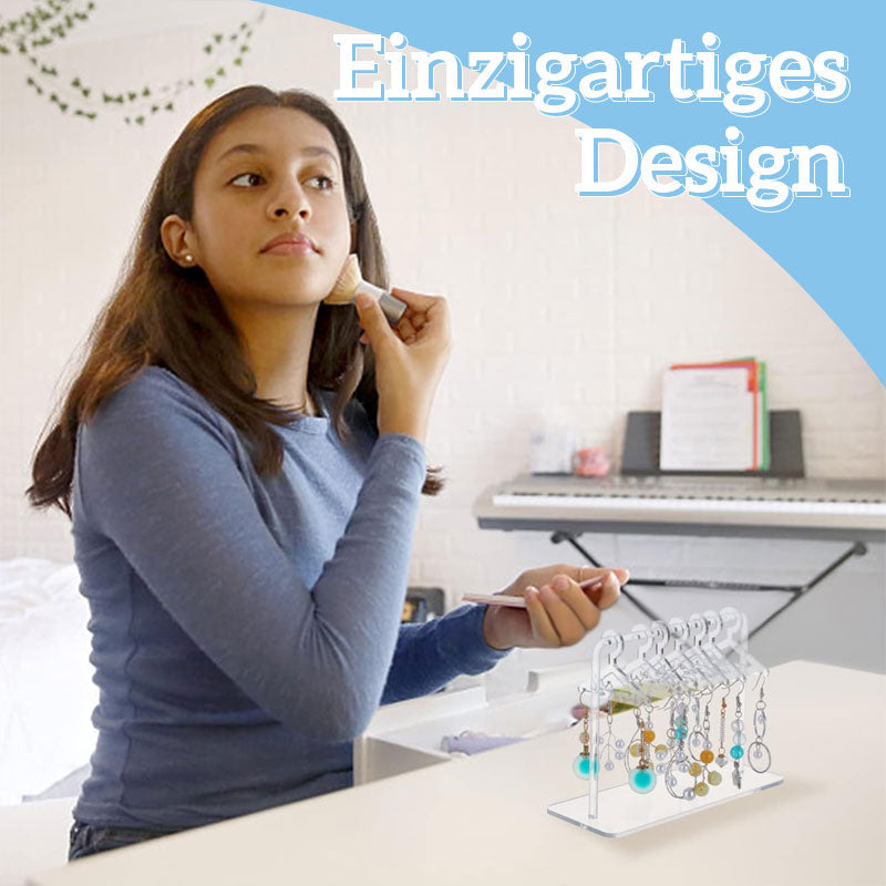 Acryl Kleiderbügel-Stil Ohrring Aufbewahrungsdisplay-Ständer (8 Haken)