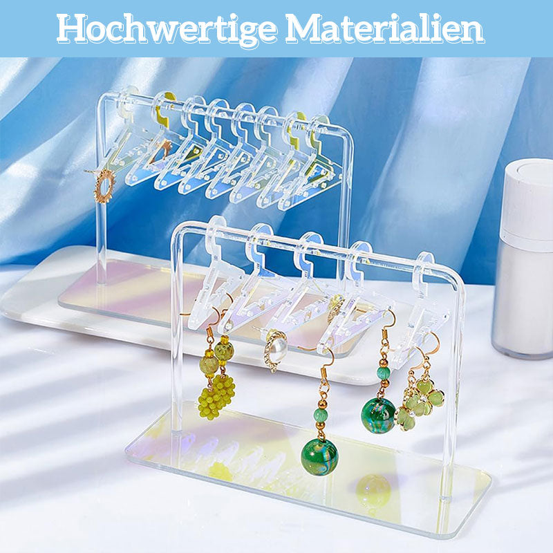 Acryl Kleiderbügel-Stil Ohrring Aufbewahrungsdisplay-Ständer (8 Haken)