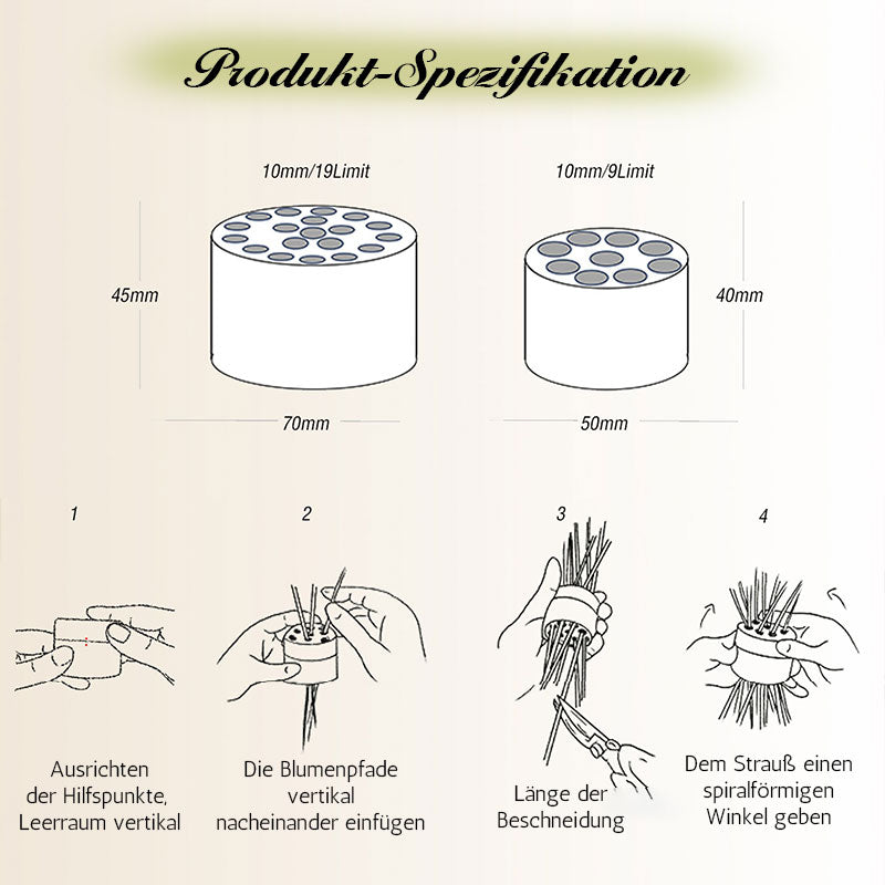 Spiralförmiger Ikebana-Stängel-Halter