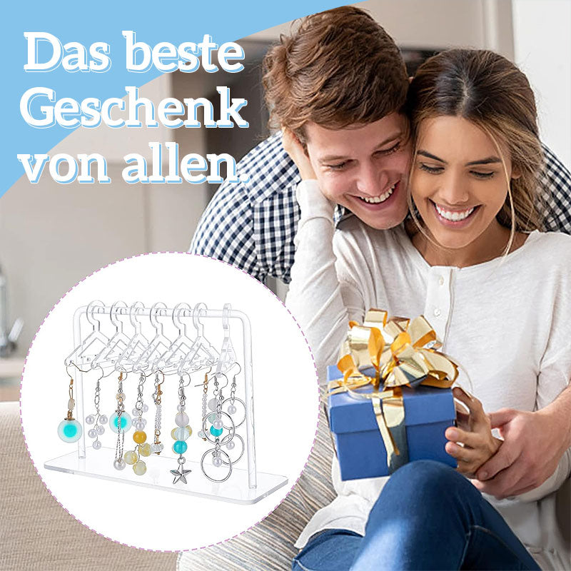 Acryl Kleiderbügel-Stil Ohrring Aufbewahrungsdisplay-Ständer (8 Haken)